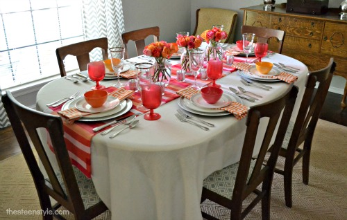 Orange and Pink Tablescape1